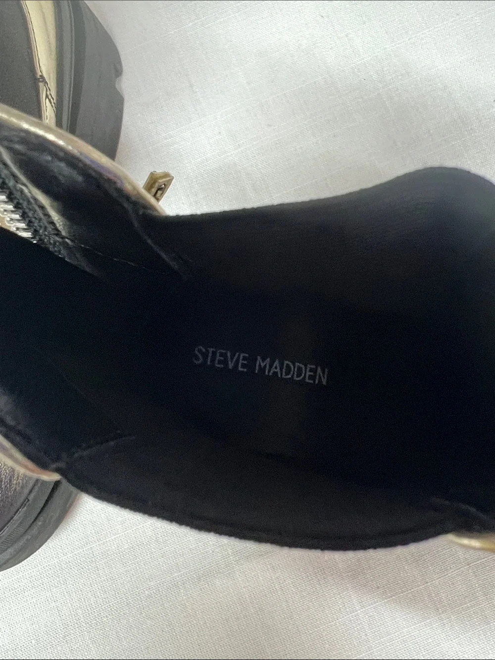 Steve Madden Gold and Black Chelsea Platform Boots for Kids